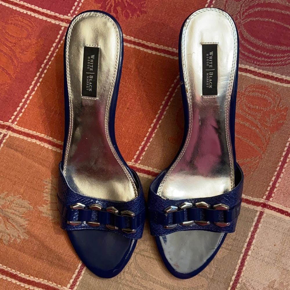 White House Black Market shoes, blue, size 9